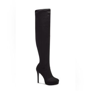 Thalia Soldi Clarissa Stiletto Women’s Boots Platform Over The Knee Black 10 M